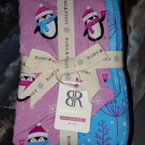 BUMS & ROSES WADDLE I DO WITHOUT YOU BUM BUM BLANKET 50" X 50" NEW